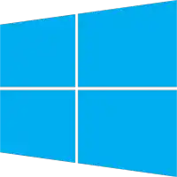 a blue windows logo with four squares in it