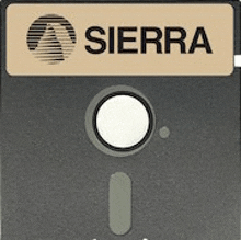 a floppy disk with the word sierra on it