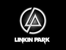 a black and white logo for linkin park with a triangle in a circle