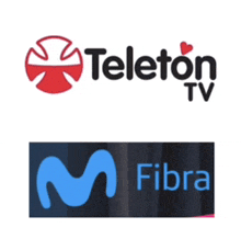 two logos for teleton tv and m fibra are next to each other