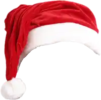 a long red santa hat with a white pom pom on a white background