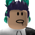 a close up of a roblox character with headphones on his head