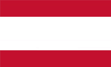 it is a red and white flag with a white stripe on the bottom .