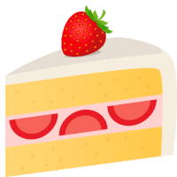 a piece of cake with a strawberry on top