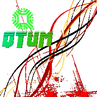 a graphic with the word otum in green