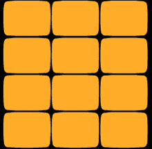 a black and yellow cube with the letter a in the center