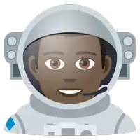 a cartoon illustration of an astronaut wearing a helmet with a microphone