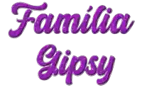 the word familia is written in purple glitter on a white background