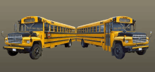 a yellow school bus with a stop sign on it