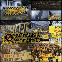 a collage of images with a yellow banner that says super 3 komothnhs