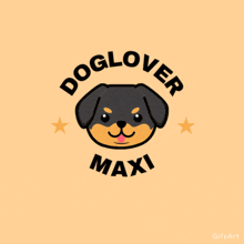 a logo that says doglover maxi with a dog