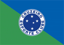 a logo for cruzeiro esporte clube is on a blue and green background