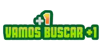 a green sign that says vamos buscar +1 on a white background