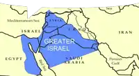 a map of the middle east showing greater israel