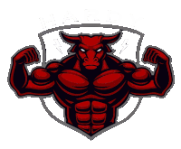 a logo for hardy shows a bull with a lightning bolt in the background