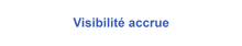 a white background with the words visibilite accrue in blue