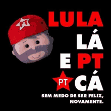 a stuffed man with a beard wearing a red hat with the word lula on it .