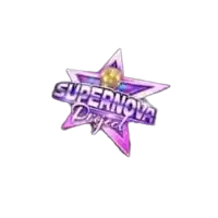 a logo for supernova project with a purple star