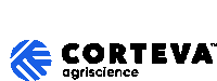 a logo for corteva agriscience with a blue arrow