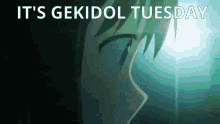 a picture of a girl with the words " it 's gekidol tuesday "