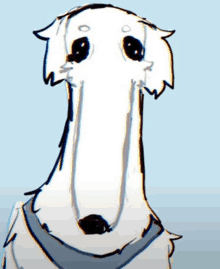 a drawing of a dog with a long nose