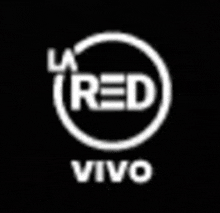 a white logo on a black background that says la red vivo in a circle .