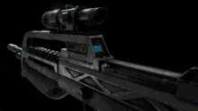 a close up of a rifle with a digital display that says 00