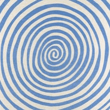 a blue and white swirl on a white background