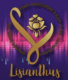 a logo for lisianthus with a purple background