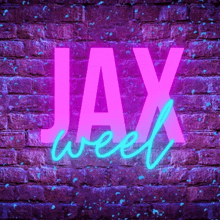 a neon sign that says jax week on it