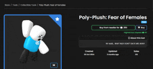 a screenshot of a poly-plush fear of females