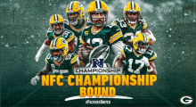 a poster for the green bay packers championship bound