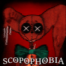 a poster for scopephobia with a stuffed animal