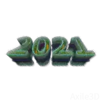 the year 2021 is written in green and yellow letters