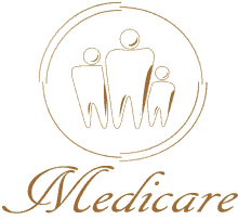 a logo for medicare with a family and tooth