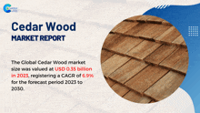 the global cedar wood market size was valued at usd 0.35 billion in 2022