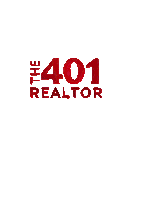 the logo for the 401 realtor is red and white