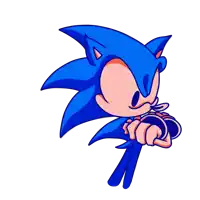 a cartoon drawing of sonic the hedgehog