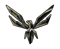 a drawing of a bird with wings made of triangles