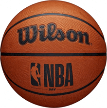 a wilson nba drv basketball with a black stripe