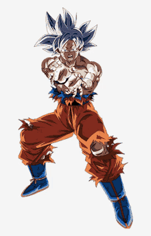 a drawing of a cartoon character called goku