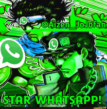 a picture of a cartoon character with the words star whatsapp on the bottom