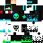 a screenshot of a minecraft skin with a skull and a star on it