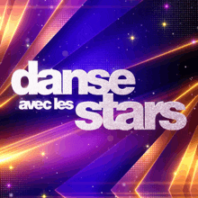 a dance avec les stars poster with a purple and gold background