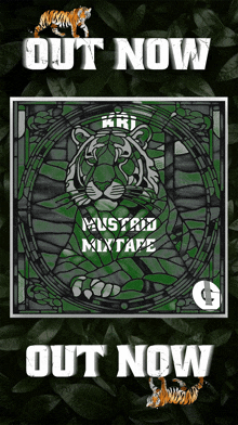 an advertisement for mustard mixtape shows a tiger on it