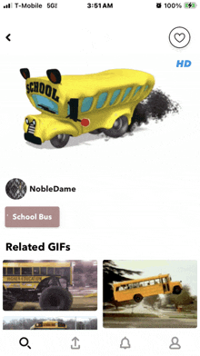 a screenshot of a school bus on a phone