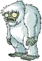 a cartoon drawing of a yeti with a white furry body