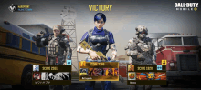 a screenshot of call of duty mobile shows the victory screen