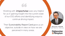 a quote from ulysses smith says that working with impactvise was very helpful