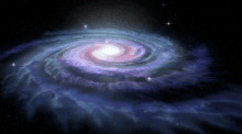 an artist 's impression of a spiral galaxy